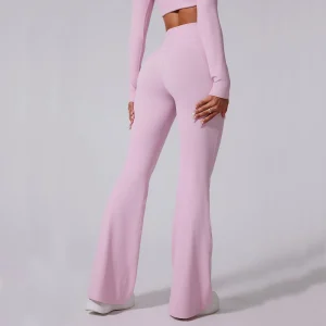 Women High Waist Flared Leggings Gym